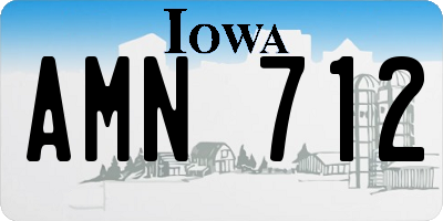 IA license plate AMN712