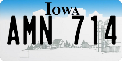 IA license plate AMN714