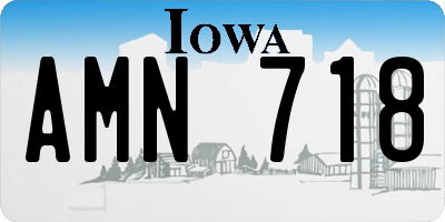 IA license plate AMN718