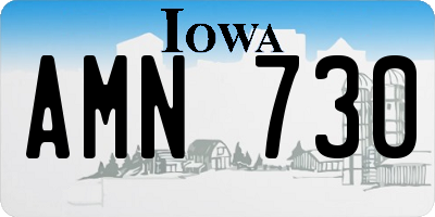IA license plate AMN730