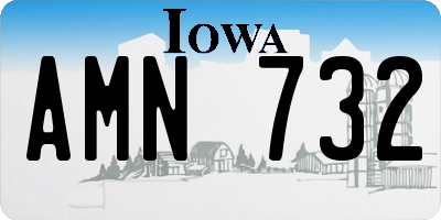IA license plate AMN732