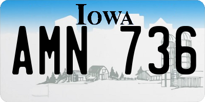 IA license plate AMN736