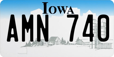 IA license plate AMN740