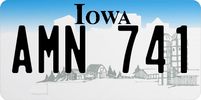IA license plate AMN741