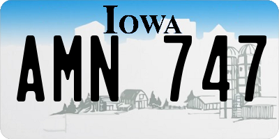 IA license plate AMN747