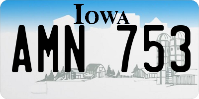 IA license plate AMN753