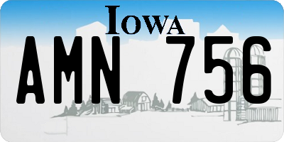 IA license plate AMN756