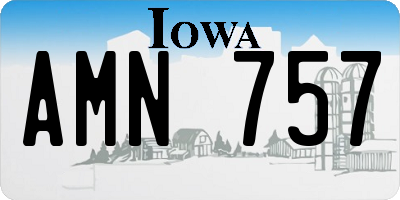 IA license plate AMN757
