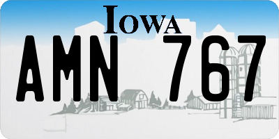 IA license plate AMN767