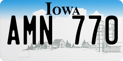 IA license plate AMN770