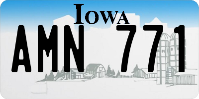 IA license plate AMN771