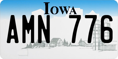 IA license plate AMN776