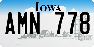 IA license plate AMN778