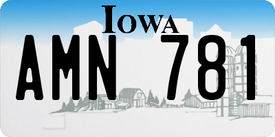 IA license plate AMN781