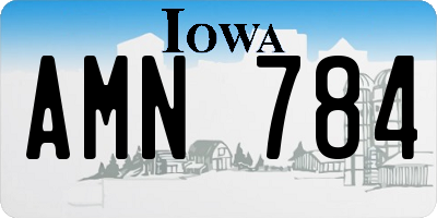 IA license plate AMN784