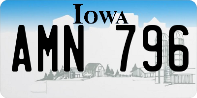 IA license plate AMN796