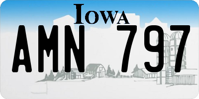 IA license plate AMN797