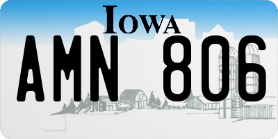 IA license plate AMN806
