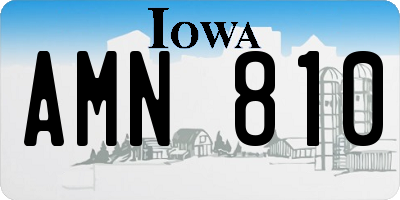 IA license plate AMN810