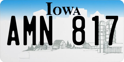 IA license plate AMN817