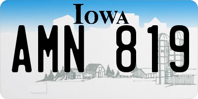 IA license plate AMN819