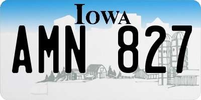 IA license plate AMN827