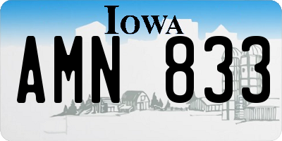 IA license plate AMN833