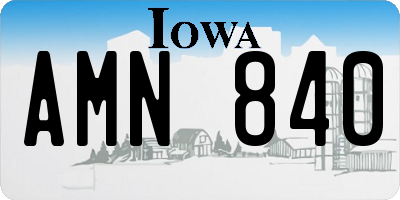 IA license plate AMN840