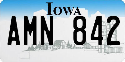 IA license plate AMN842