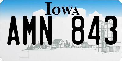 IA license plate AMN843