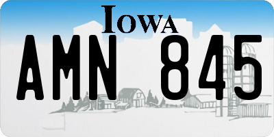 IA license plate AMN845