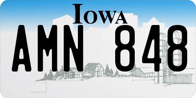 IA license plate AMN848
