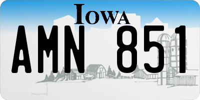 IA license plate AMN851