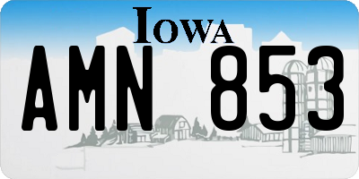 IA license plate AMN853