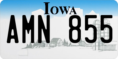 IA license plate AMN855
