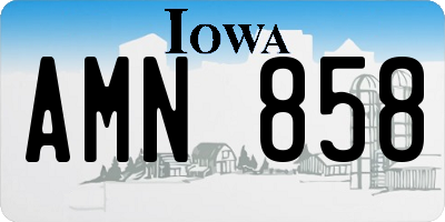 IA license plate AMN858