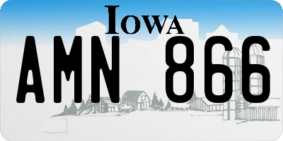IA license plate AMN866