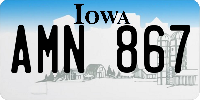 IA license plate AMN867