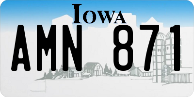 IA license plate AMN871