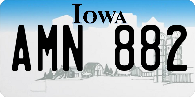 IA license plate AMN882