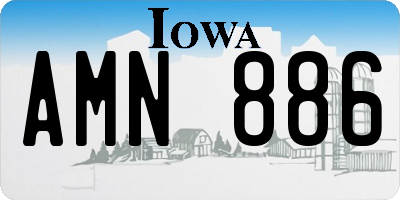 IA license plate AMN886
