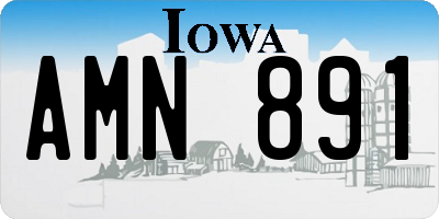 IA license plate AMN891