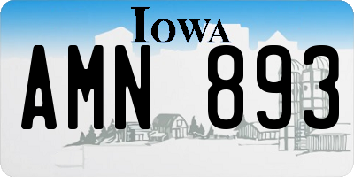 IA license plate AMN893