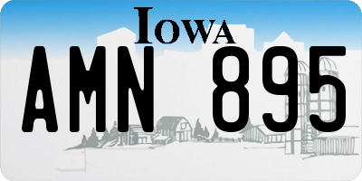 IA license plate AMN895
