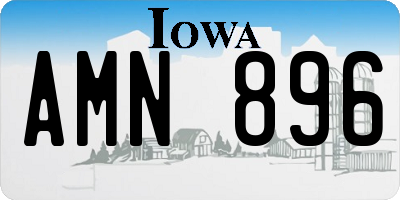IA license plate AMN896