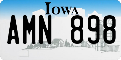 IA license plate AMN898