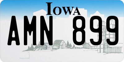 IA license plate AMN899