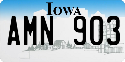 IA license plate AMN903