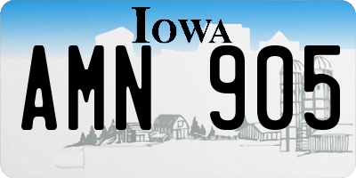 IA license plate AMN905