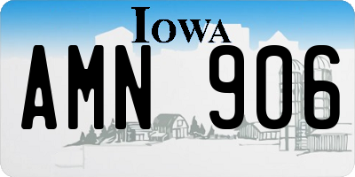 IA license plate AMN906
